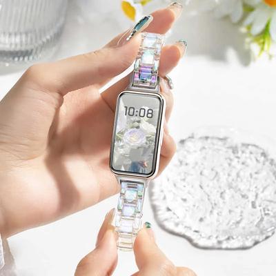 Colorful Transparent Style Strap for For Samsung Galaxy Fit 3 Fit3 SM-R390 Slim Wrist Belt Replacement Strap Wristband Bracelet