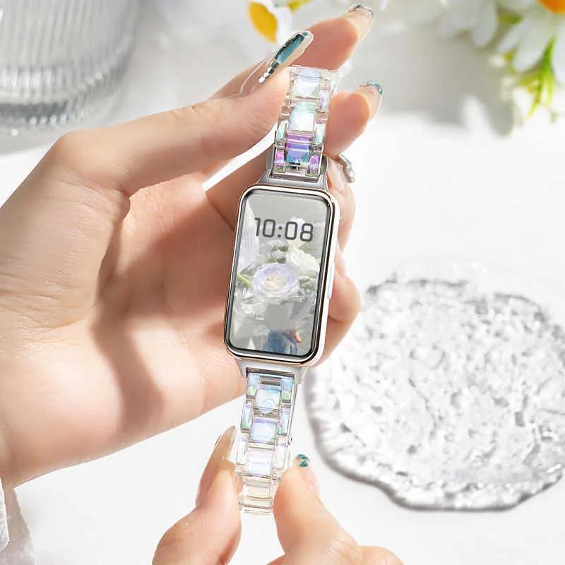 

Барвистий прозорий стиль ремінець для For Samsung Galaxy Fit 3 Fit3 SM-R390 Тонкий зап ястний ремінець Замінний ремінець Браслет For Galaxy Fit 3