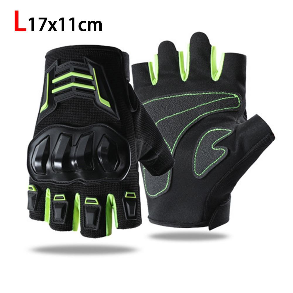 1 Pair Half Finger Motorcycle Gloves Anti-slip Anti-fall Cycling Gloves Adjustable Breathable Driving Gloves for Men and Women