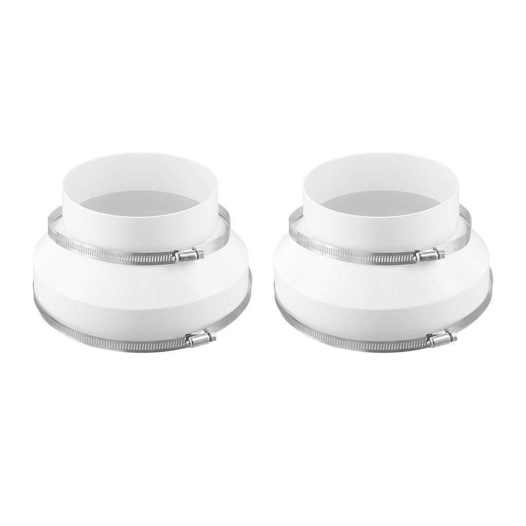 Bathroom 150mm Male Spigot Duct Reducer 8 To 6 Inch Duct Good Toughness Sturdiness ABS Plastic Easy Processing