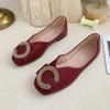 Fashion Office Low Heel Elegant Shoes for Women Red Black Woman Flats Non Slip High Quality Fashion Fashionable Social Casual Stylish 39