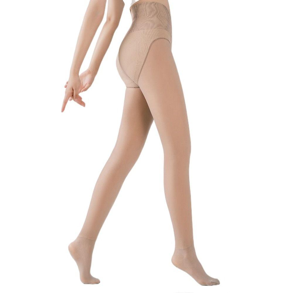 Solid Color High Waist Pantyhose Abdominal Thermal Pantyhose Durable Bare Leg Artifact Autumn
