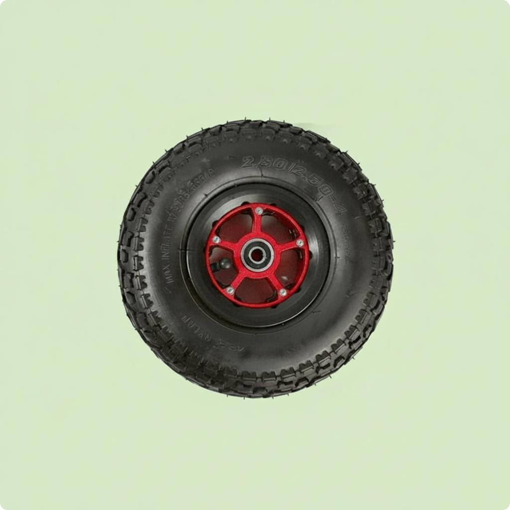 Inflatable Wheel 9-Inch Knobby Pattern Wheel Vehicle Part Heavy Duty Even Rolling