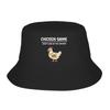 Funny Chicken Game Don't Look At The Chicken Funny Bucket Hat Summer FisherUnisex Hats For Unisex Fishing Caps Sunscreen Hats