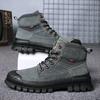 Men Desert Boots Mens Working Safty Shoes  Sewing Boots Men Shoe Boots Men Winter Plush Snow Boots Tooling