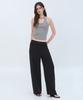 Woman Women'S Tencel Wide Denim Pants [Washed Black]