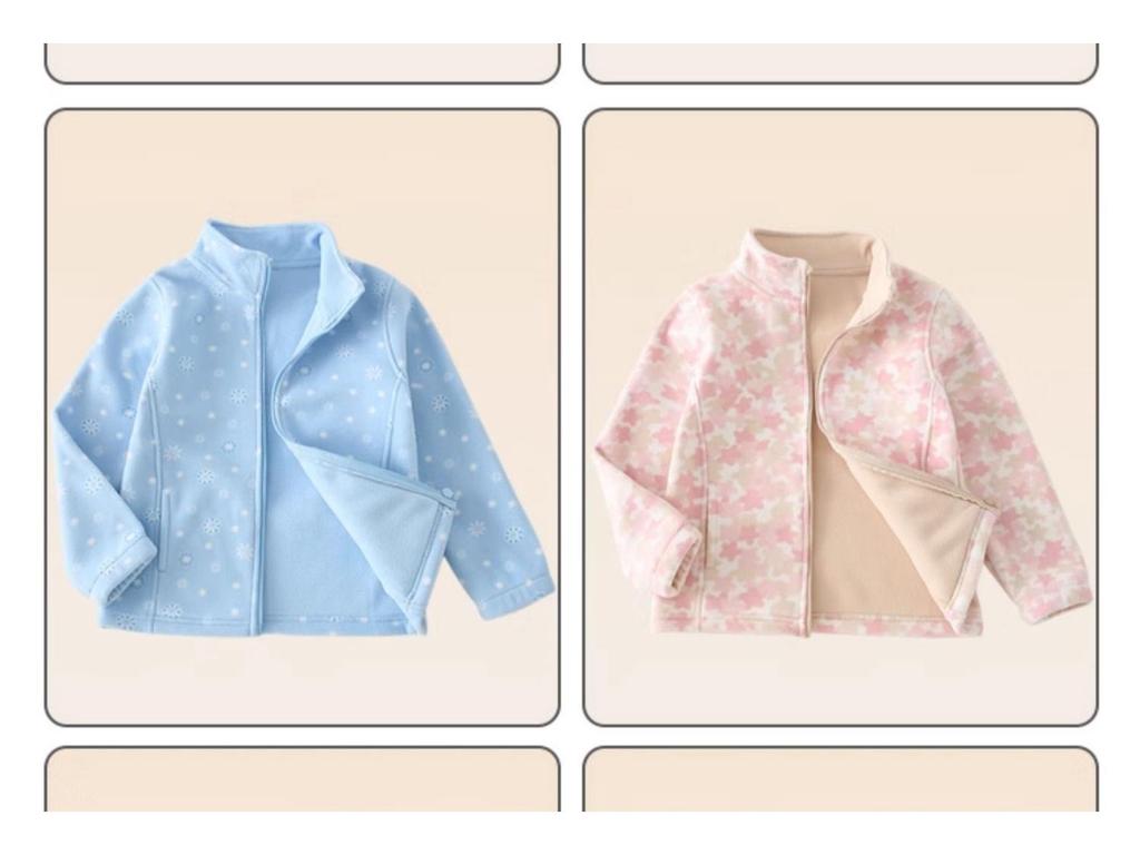 Boys' Fleece Jacket for Autumn/Winter - Stand-Up Collar, School Uniform Layer, Warm and Thick
