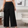 Női egyszínű bő, új dizájnú széles szárú nadrág