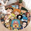 One Piece Poster Round Area Rug Carpet Rug For Living Room Bedroom Sofa Playroom Decor Nonslip Floor Mat