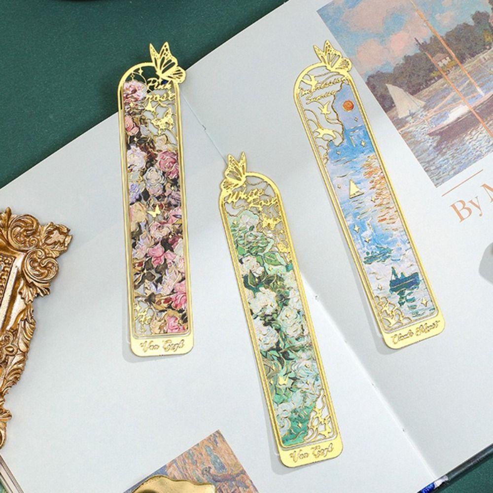 Metal Metal Bookmark Hollow Book Page Marker Multifunctional Reading Book Clip  Gifts