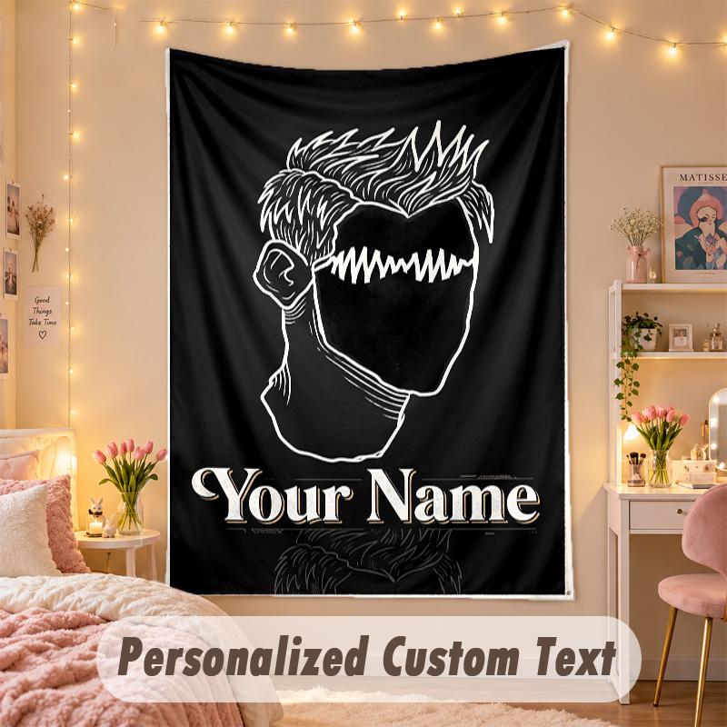 Custom Personalized Tapestry,Arctic Monkeys Print Custom Name Text Wall Art Hanging for Bedroom