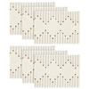 Light Grey Farmhouse Woven Rustic Placemats Set of 6,12x18 Seasonal Holiday Macrame Burlap Kitchen Dining Table Decoration for Home Party Decor