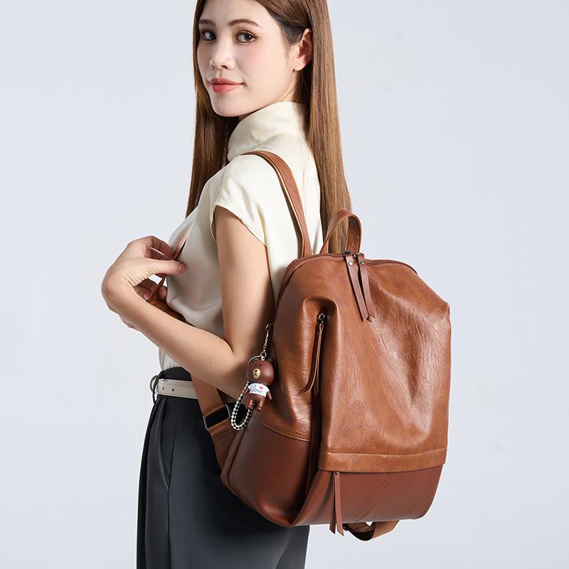 New anti-splashing backpack fashion trend women's bag going out travel backpack schoolbag