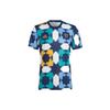 Logo Print Round Neck Short Sleeve T-Shirt Men Tops Blue HF1456