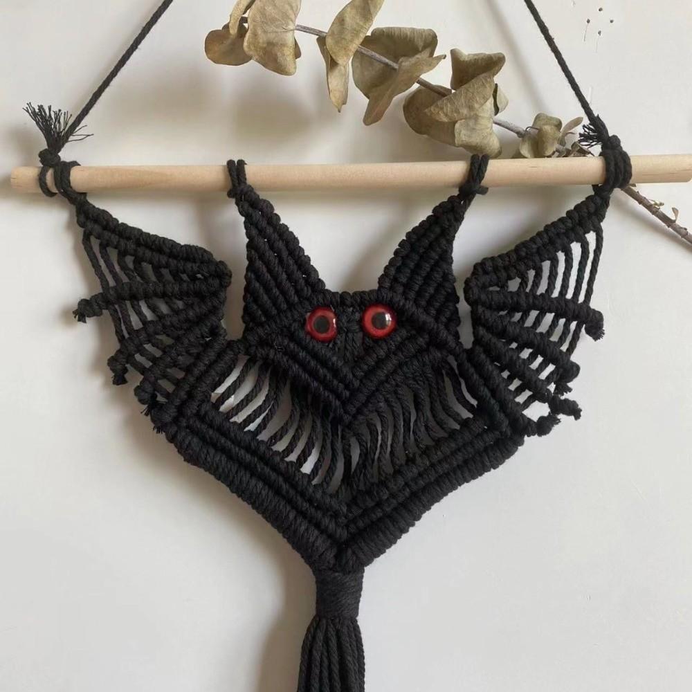 

Тканый вручную гобелен с подвеской в виде летучей мыши, черный цвет, тканый декор ручной работы, детская комната Style 2
