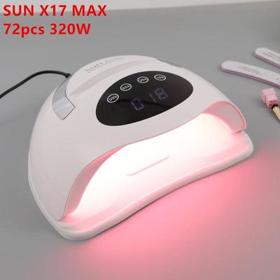 Sun X17 MAX lampa UV LED do Manicure paznokci 72 diody LED profesjonalny lakier żelowy lampy suszące z zegarem czujnik automatyczny sprzęt narzędzia