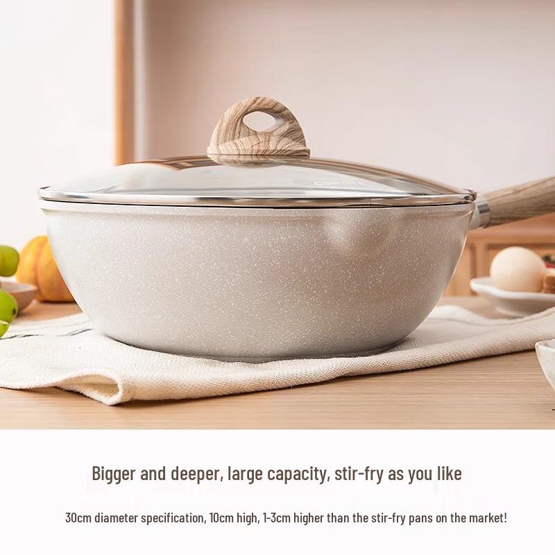 Kalote Maifan Stone Non-Stick Flat Bottom Wok