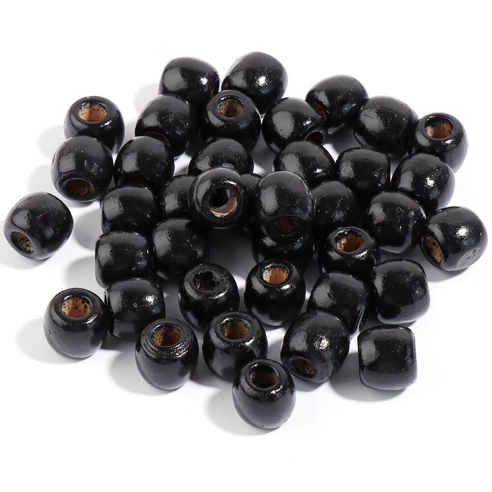 Natural Wooden Beads Colorful Eco-Friendly High Quality Large Hole Loose Beads DIY Handmade Bracelet Necklace Toy Accessories