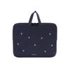 Afternoon Tea Living JE68 Flower Embroidered PC Case, Navy