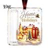 Reusable Christmas Gift Pendant Acrylic Money Holder Ornament, Cash Hanging Decor with Tree Ornament Festive Pattern, for Surprise Giving, Holiday