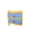 1 12 Scale Miniature Yellow Nightstand Bedroom Table for Dollhouse Furniture Scene Display