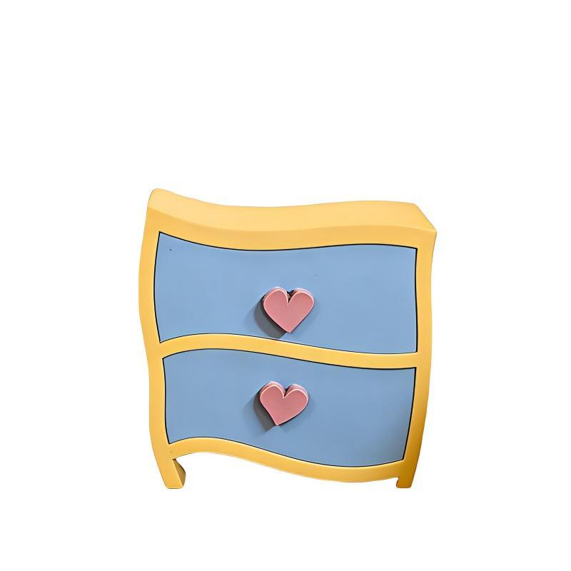 1 12 Scale Miniature Yellow Nightstand Bedroom Table for Dollhouse Furniture Scene Display