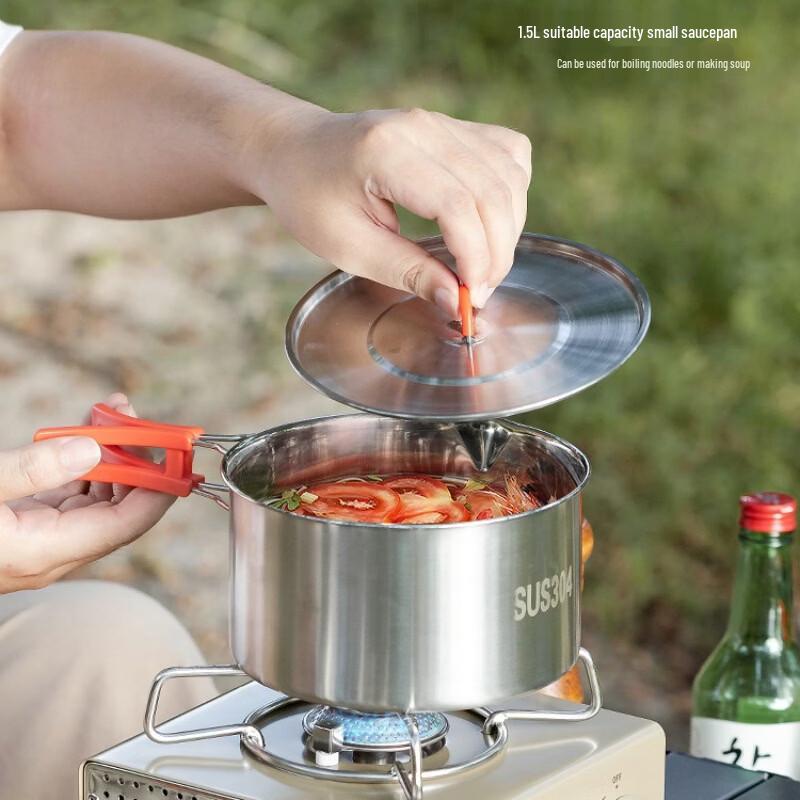 ZISIZ Portable Stainless Steel Outdoor Kettle