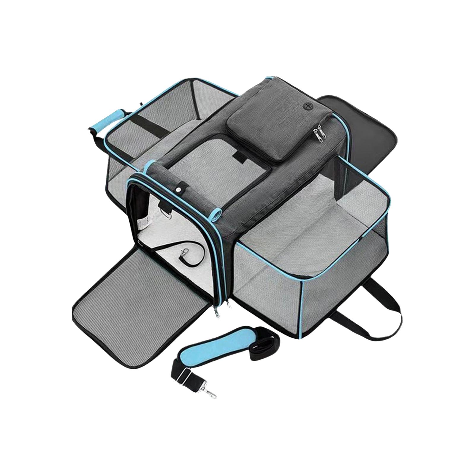 

Portable Pet Carrier Backpack Expandable Mesh Pet Travel Bag for Small Dogs Cats with Breathable Design Car Seat Compatible Handheld Pet Tote S