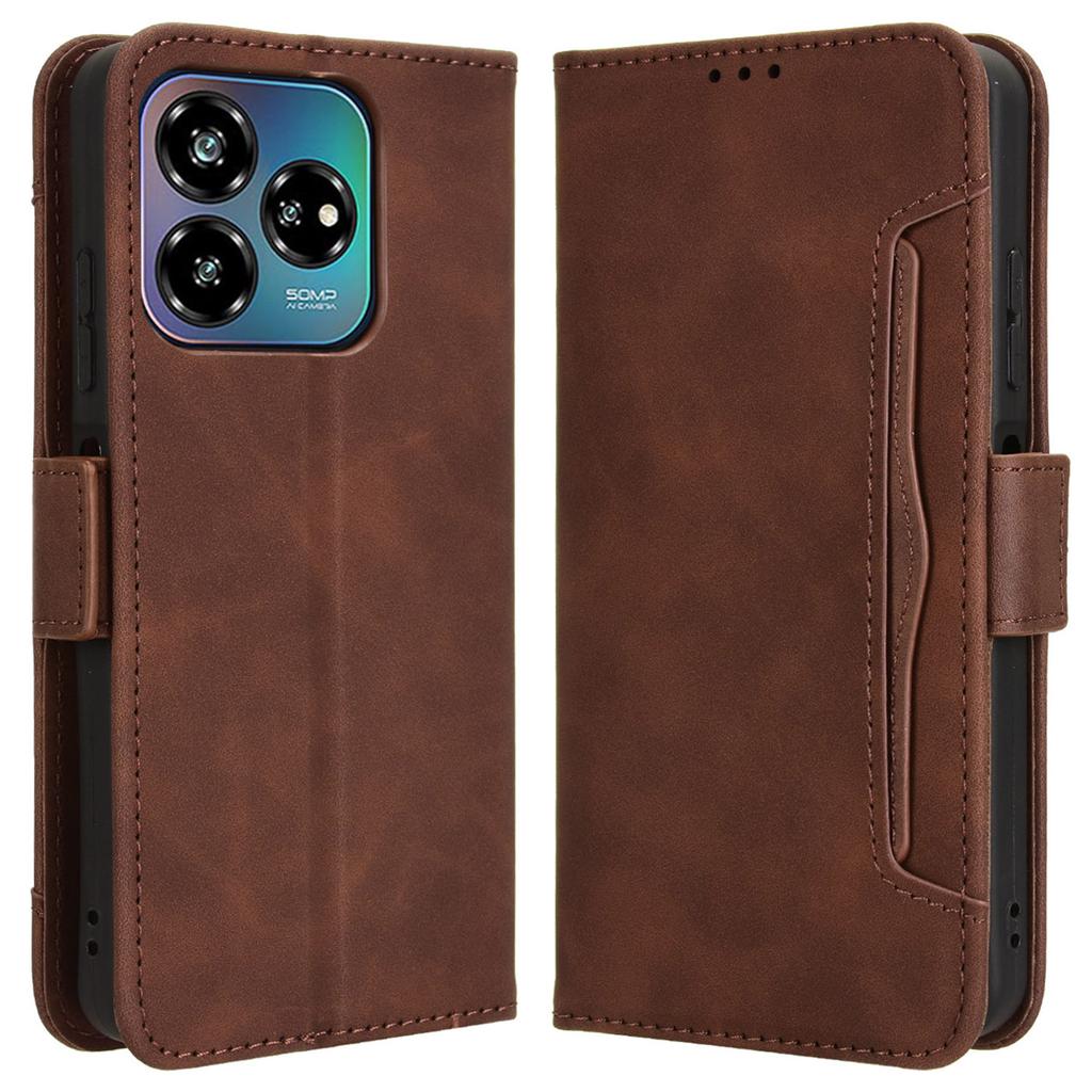 For ZTE Axon 60 Lite/Blade V60 Vita Wallet Case Leather Phone Cover with Multiple Card Slots