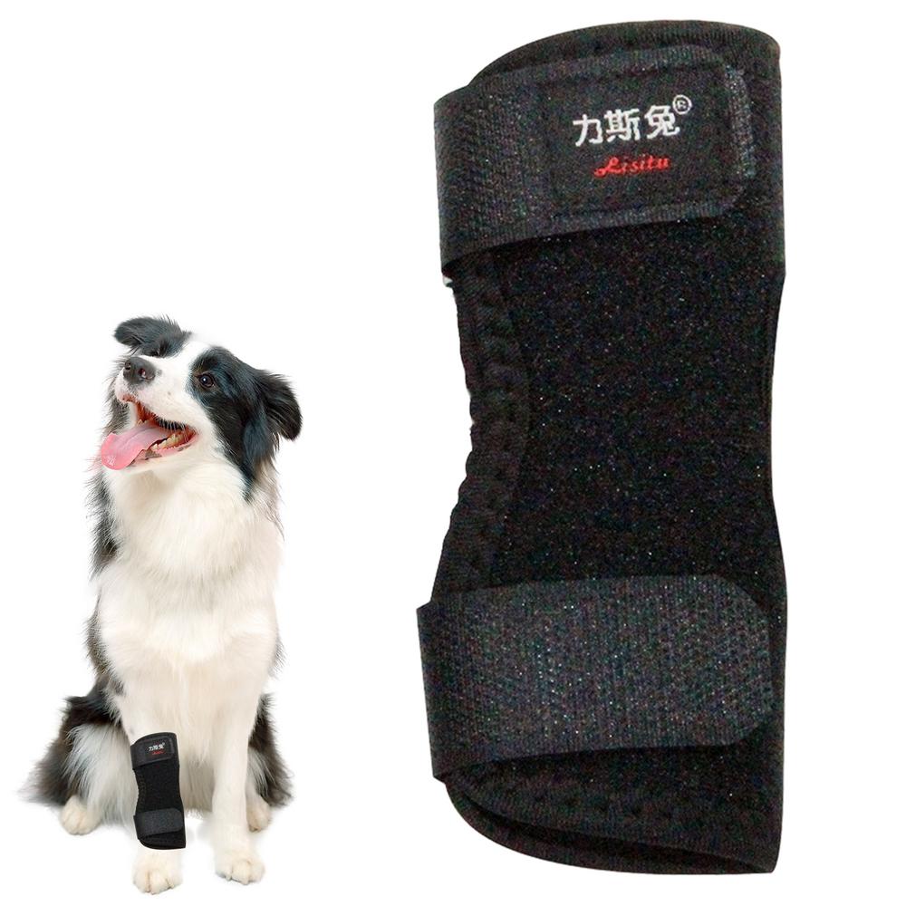 Брекеты для лап собак Наколенник для собаки Рукав для лапы Собачий шин Наколенник Противо-лижущий Наколенник на лодыжку Компрессионная повязка на сустав Для восстановления S чёрный