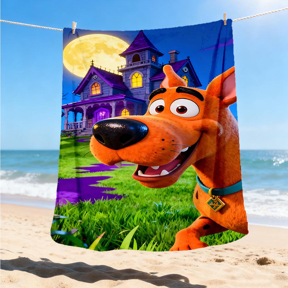 1pc Scooby Doo Outdoor Personalized Flannel Blanket, Soft, Lightweight Personalized Flannel Blanket, Digital Printing,