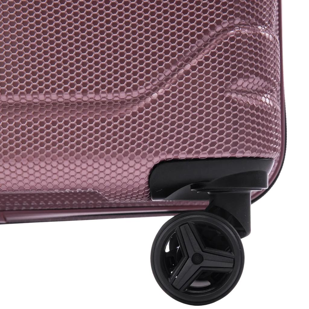 Set of 3 Wings Crake Polycarbonate 100% Rose Gold Suitcases