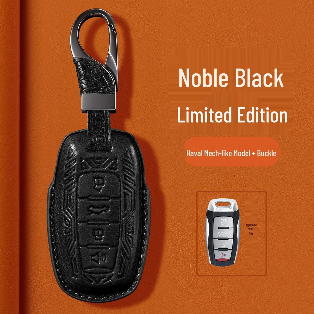 Haval Key Case: Genuine Leather Protective Shell for H6, H6s, H2, M6, H9, Red Rabbit, Big Dog, F7x Models
