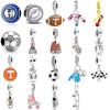 New Copper Badminton Football Skateboard Pendant Trinket Bead Fit Original Charms Bracelet Jewerly Accessories