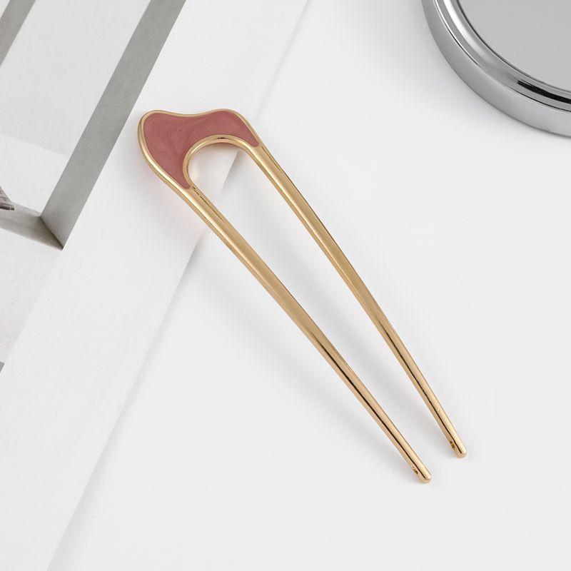 Metall Haarnadel Stick Französischer Stil U-Form Haarspangen Emaille U-Stäbe Nadeln Für Frauen Mädchen Frisur Accessoires Geschenke