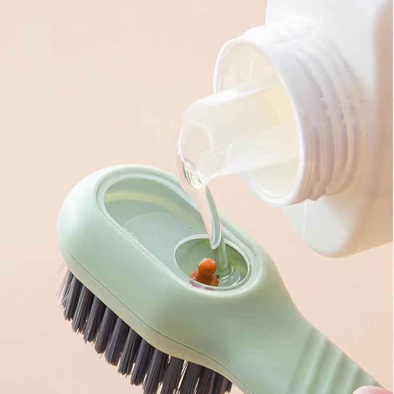 1Pc Washing Shoes Plus Liquid Shoe Brush Press-Out Soft-Bristled Shoe Brush