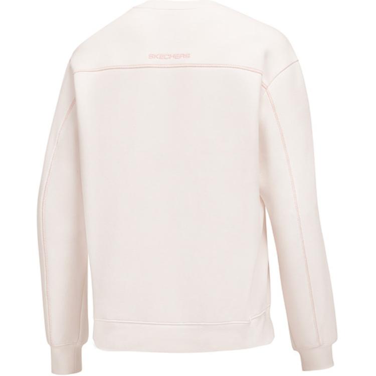 Skechers Fashionable Comfortable Versatile Round Neck Pullover Sweatshirt Women sweatshirt Snow-White P125W017-02NM