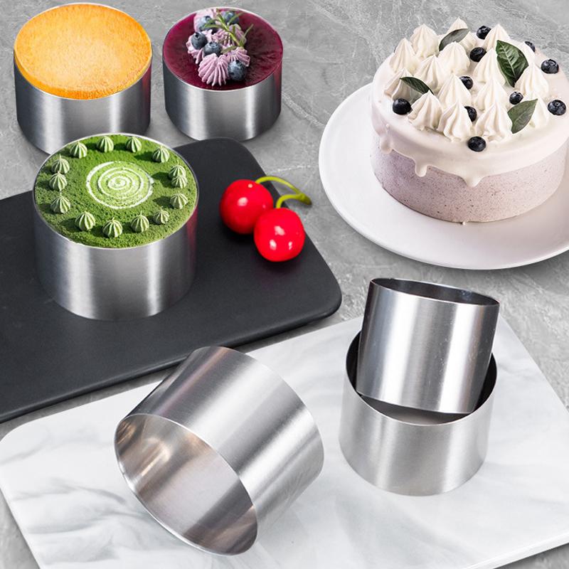 Inel rotund ajustabil din oțel inoxidabil pentru tort, retractabil, inel pentru mousse, ușor de îndepărtat, instrument inel pentru copt