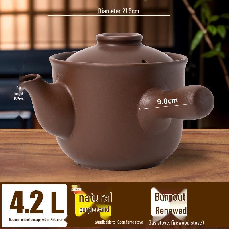 

4.2L Traditional Clay Herbal Medicine Decoction Pot