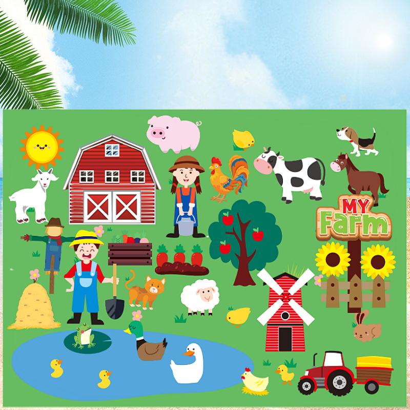 Felt Busy Board Children'S Educational Science And Education Toys Learning Board Infant Action Training Education Board