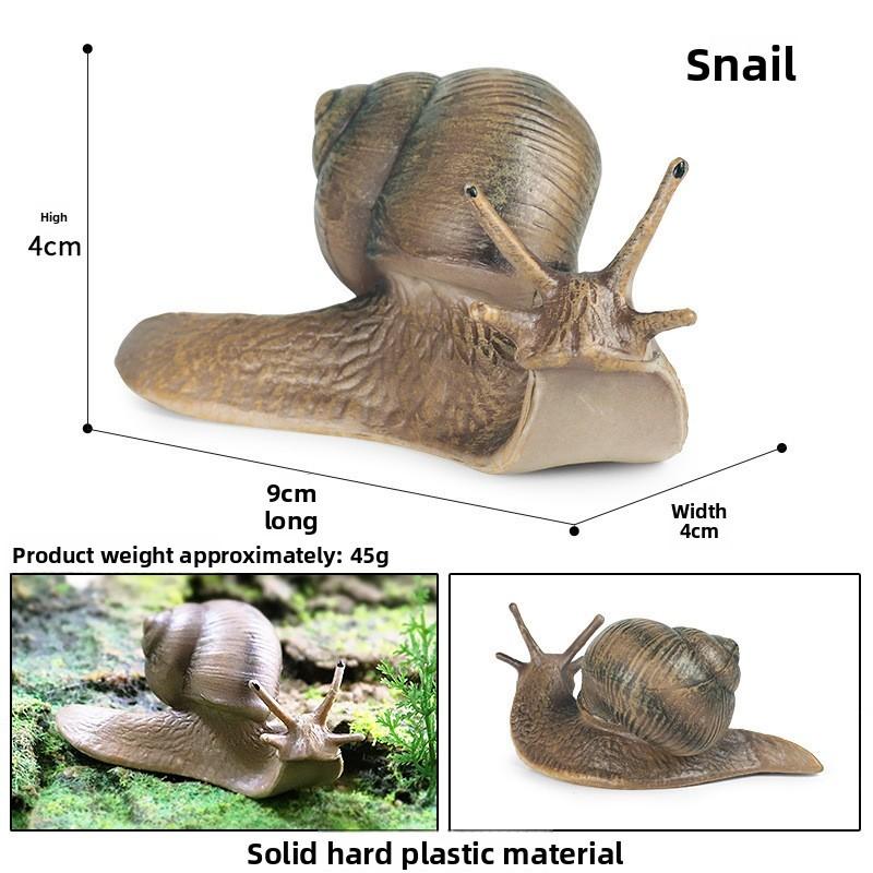 Childrens Educational Animal Model Toy Plastic Realistic Snail Garden Decor For Kids Learning