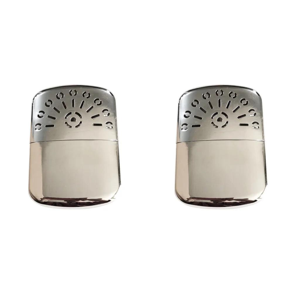 1-3PCS Zinc Alloy Portable Fuel Hand Warmer Reusable Pocket Hand Warmer Winter Heater for Outdoor Sports Camping Hiking