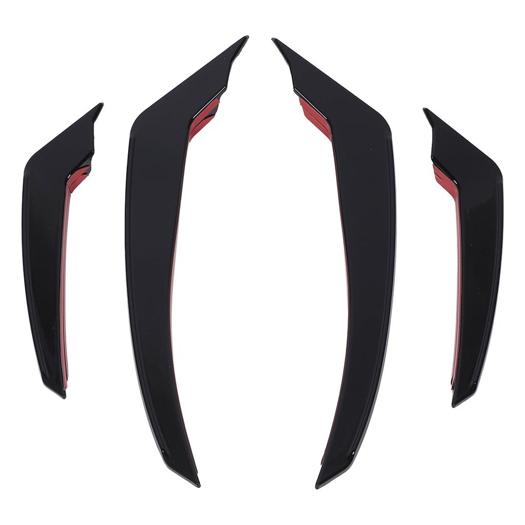 Front Bumper Spoiler Canards Decorative Aerodynamic Bumper Lip Splitter Fin Trim for Stelvio 2017 and After Set of 4