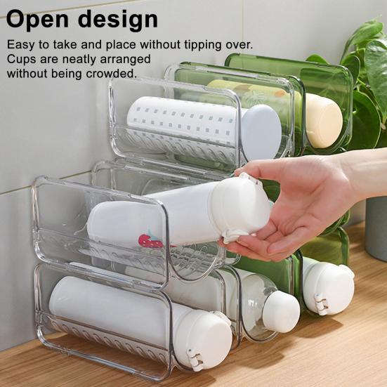 Water Cup Storage Rack Espresso Cups Mugs Glasses Sports Bottles Multi-Layer Kitchen Countertop Stackable Organizer