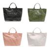 Letter Tote Bag Pvc Bag For Women Large Capacity Casual Daypack For School And Work