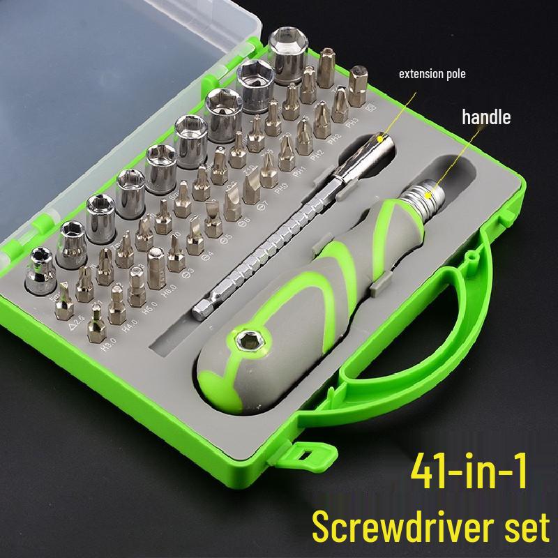 41-in-1 Multi-functional Screwdriver Set: Torx, Triangle, Hex, Y-Type, Phillips S2 Alloy
