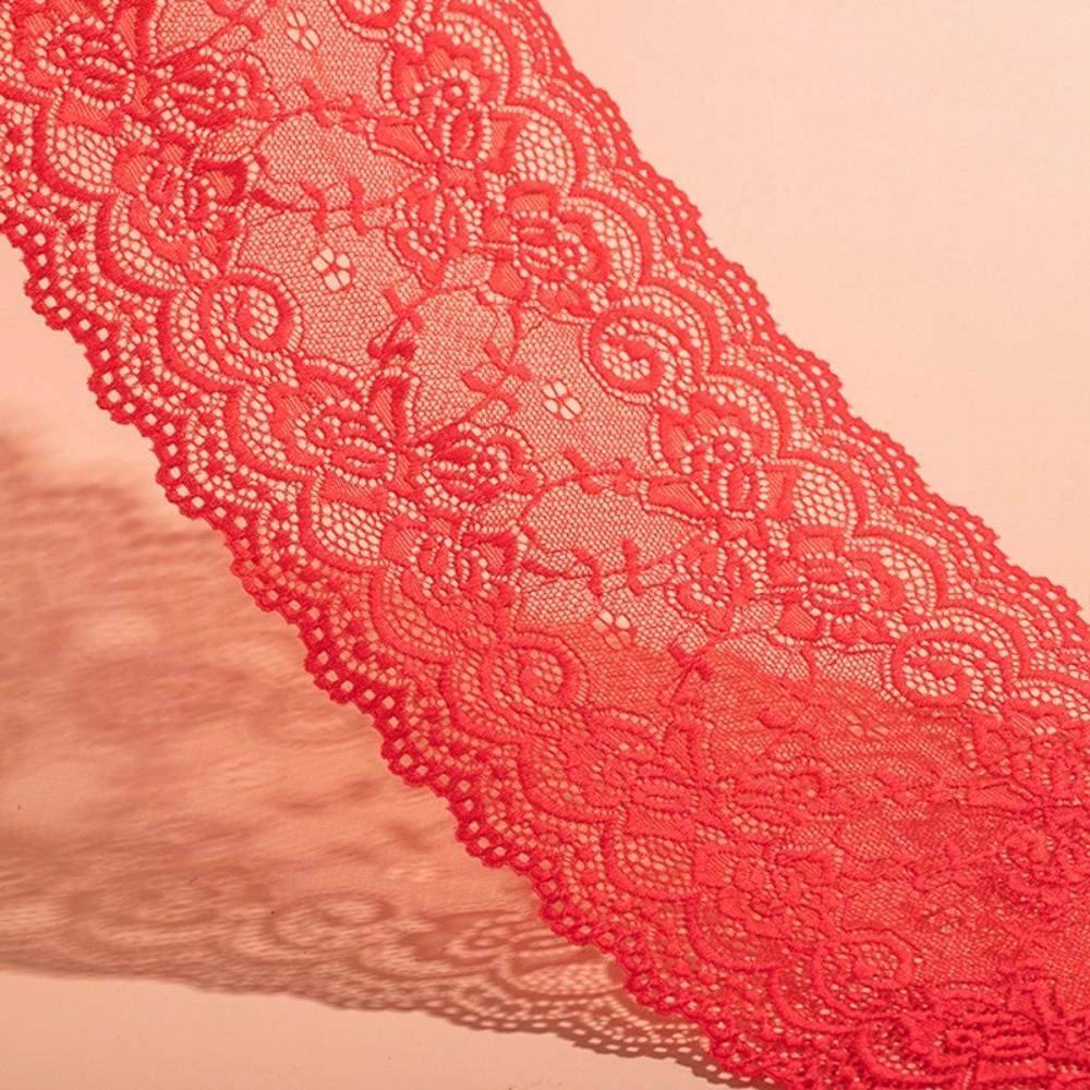 Декоративная 3-метровая Цветочная Кружевная Лента DIY Одежда Сквозная Ткань для Шитья Одежды Однотонная Вышитая Кружевная Отделка Ткань One Size красный