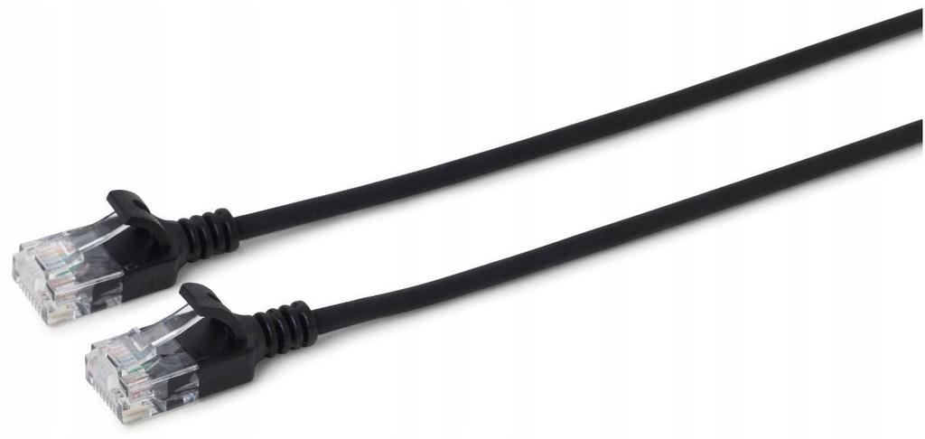 Microconnect U/Utp Cat6A Slim 1M Black, V-Utp6A01S-Slim