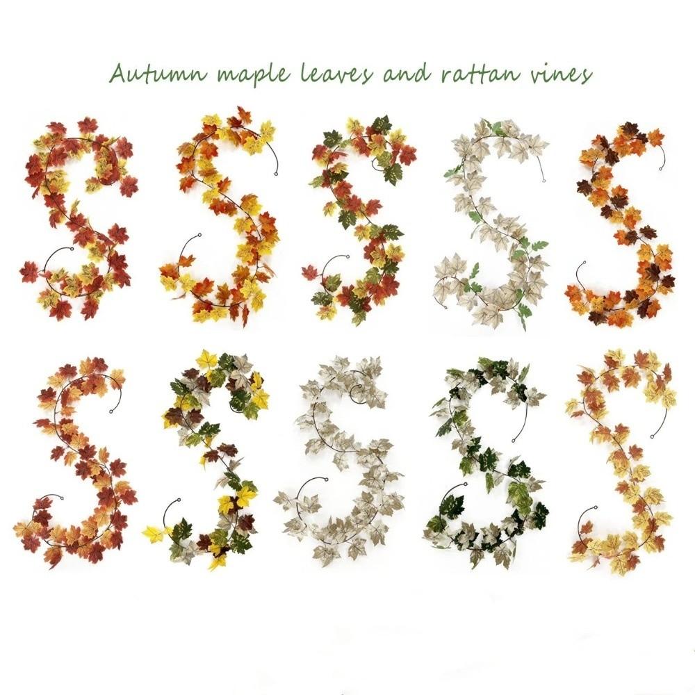 2 Meters Fake Plants Leaf Vines DIY Craft Fall Foliage Garland  Harvest Festival