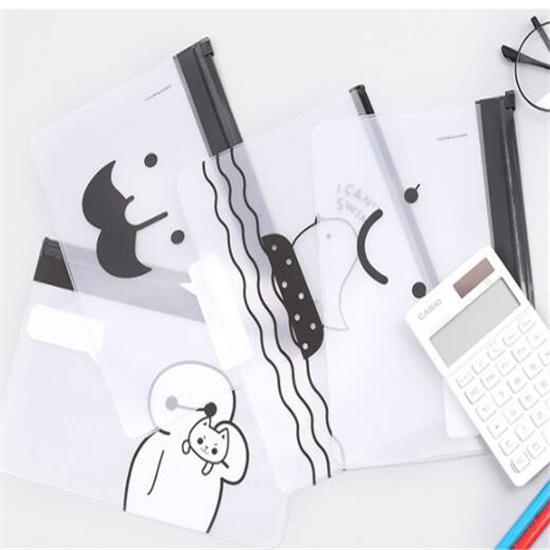 Aufbewahrungstasche 1 Stück einfach transparent Scrub-Serie wasserdicht Aktenordner Cartoon Dokumententasche